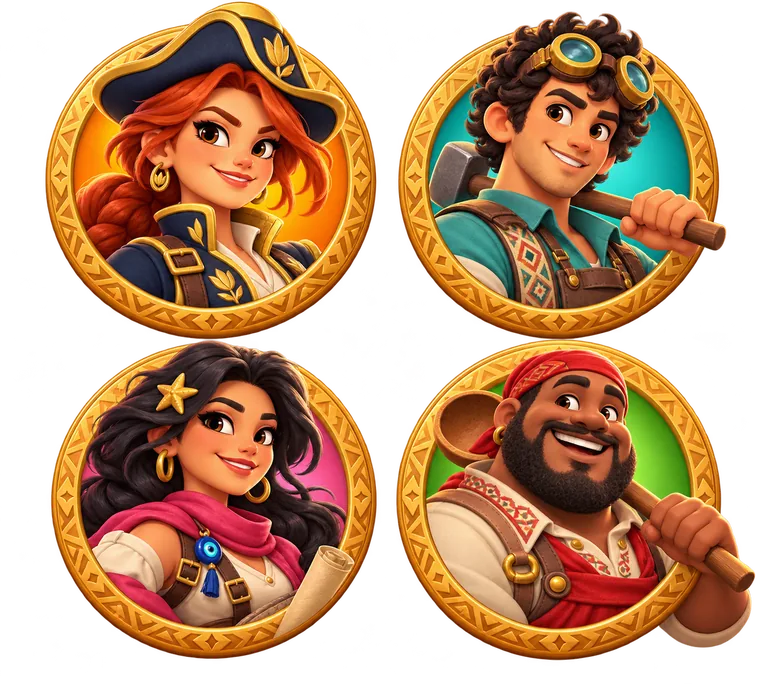 The Royal Flood crew: Maya, Teo, Lara and Atlas